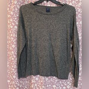 (S38) XL Gap Heathered Gray Basic Sweater Crew Neck Medium Weight